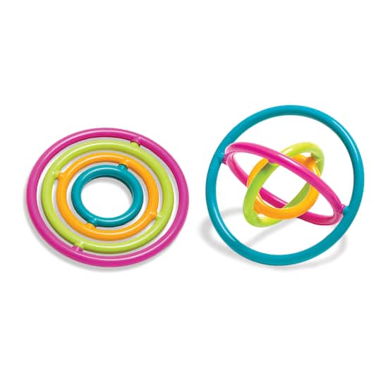Gyrobi Plastic Ring Fidget Toy, 6 pack